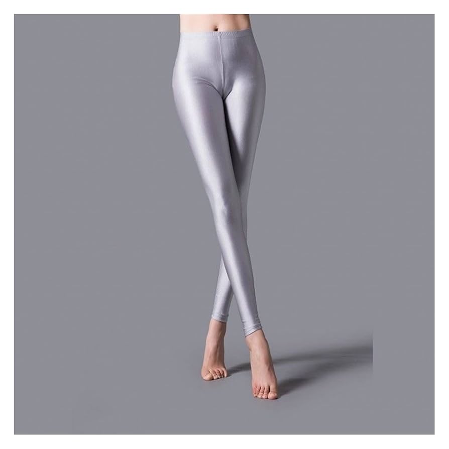 Amazon.com: Shiny Leggings Women Thin Full Ankle Length